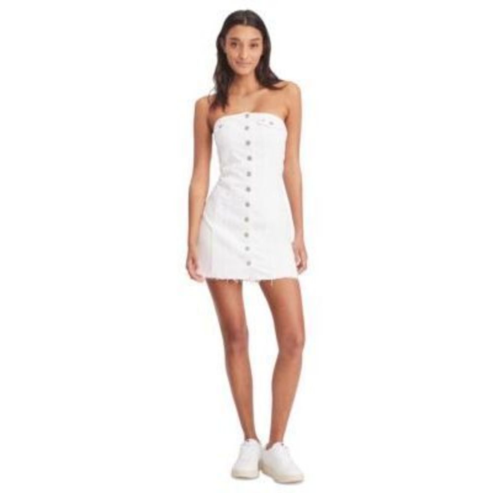 Tommy Jeans Womens Denim Bustier Dress Denim Color XL